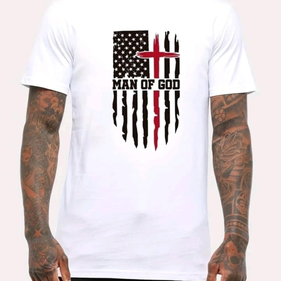 Other - White 'Man of God' Graphic T-Shirt